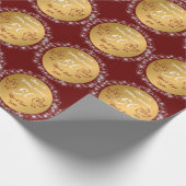 Dove Customize Happy Goud 50ste Verjaardag Cadeaupapier (Hoek)