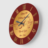 Dove Customize Happy Goud 50ste Verjaardag Grote Klok (Hoek)