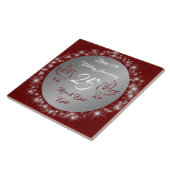 Dove Customize Happy Silver 25th Anniversary Tegeltje (Zijkant)