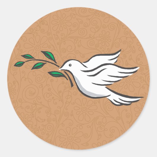 Dove design ronde sticker (Voorkant)