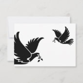 Dove Elegant Funeral Bedankt Kaart (Achterkant)