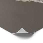 Dove Elegant Monogram Initiaal A Bruin Poster (Hoek)