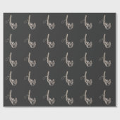 Dove Elegant Monogram Initiaal A Cadeaupapier (Vlak)