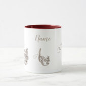 Dove Elegant Monogram Initiaal A Gepersonaliseerd Mok (Midden)