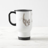 Dove Elegant Monogram Initiaal A Gepersonaliseerd Reisbeker (Links)