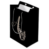 Dove Elegant Monogram Initiaal A Medium Cadeauzakje (Voorkant Gekanteld)