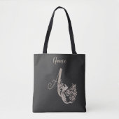 Dove Elegant Monogram Initiaal A Persoonlijk Tote Bag (Voorkant)