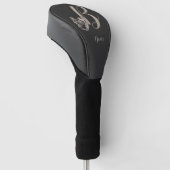 Dove Elegant Monogram Initiaal B Gepersonaliseerd Golfheadcover (Schuin)