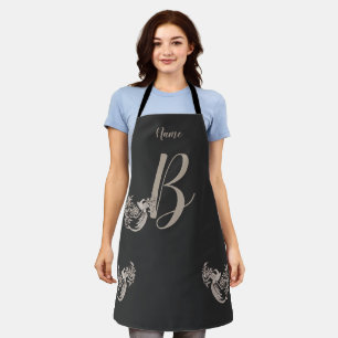 Dove Elegant Monogram Initiaal B Persoonlijk Schort