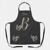 Dove Elegant Monogram Initiaal B Persoonlijk Schort (Voorkant)