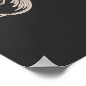 Dove Elegant Monogram Initiaal B  Poster (Hoek)