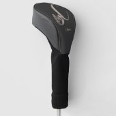 Dove Elegant Monogram Initiaal C Persoonlijk Golfheadcover (Schuin)