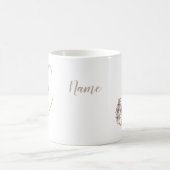 Dove Elegant Monogram Initiaal E Gepersonaliseerd Koffiemok (Center)