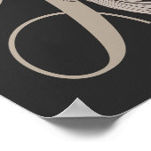 Dove Elegant Monogram Initiaal G Gepersonaliseerd Poster (Hoek)