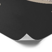 Dove Elegant Monogram Initiaal H Gepersonaliseerd Poster (Hoek)