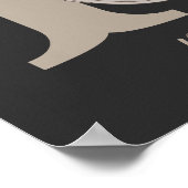 Dove Elegant Monogram Initiaal I Gepersonaliseerd Poster (Hoek)