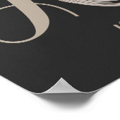 Dove Elegant Monogram Initiaal J Persoonlijk Poster (Hoek)