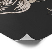 Dove Elegant Monogram Initiaal L Persoonlijk Poster (Hoek)