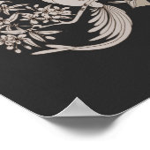 Dove Elegant Monogram Initiaal M Gepersonaliseerd Poster (Hoek)