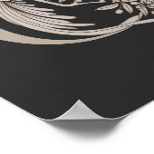 Dove Elegant Monogram Initiaal O Gepersonaliseerd Poster (Hoek)