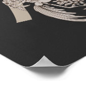 Dove Elegant Monogram Initiaal P Persoonlijk Poster (Hoek)
