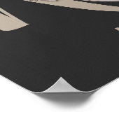 Dove Elegant Monogram Initiaal R Gepersonaliseerd Poster (Hoek)