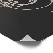 Dove Elegant Monogram Initiaal S Gepersonaliseerd Poster (Hoek)