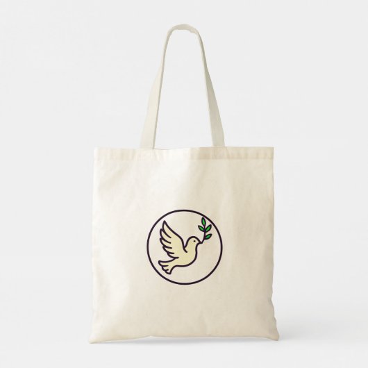 Dove Emblem Tote Bag – Peace, Simplicity & Style (Achterkant)