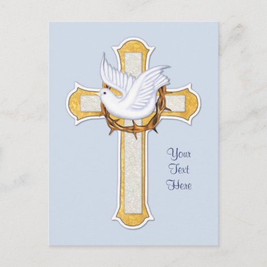 Dove en Cross Briefkaart (Voorkant)