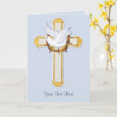 Dove en Cross Kaart (Gele Bloem)