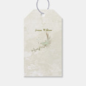 Dove en gouden bladeren cadeautags  cadeaulabel (Voorkant)