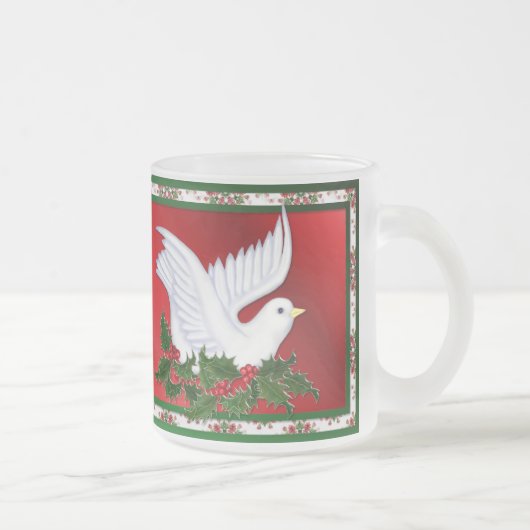 Dove en Holly Matglas Koffiemok (Rechts)