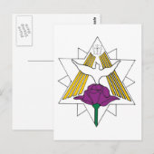 Dove en Roos Briefkaart (Voorkant / Achterkant)