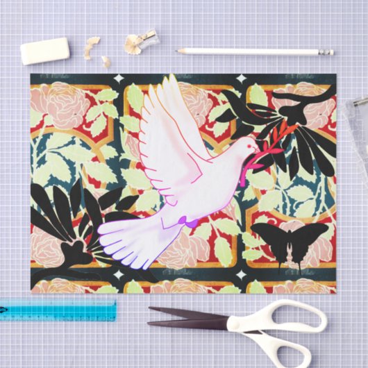 DOVE EN VINES TISSUE PAPIER (Craft)