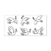 Dove fly for peace rubberstempel (Afrduk)