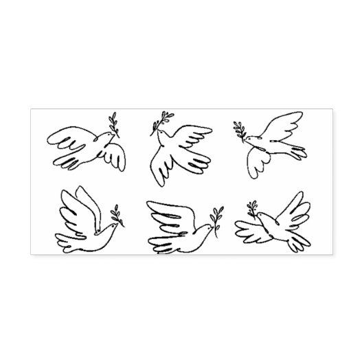 Dove fly for peace rubberstempel (Afrduk)