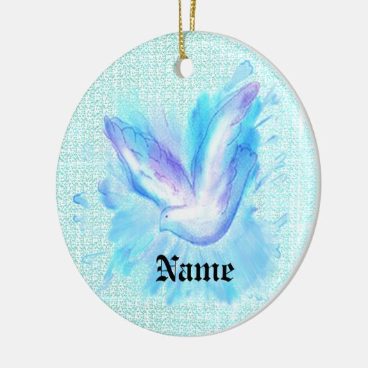 Dove Flying Keramisch Ornament (Links)