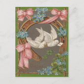 Dove Forget-Me-Nots Hoefijzer Vierbladige klaver Briefkaart (Voorkant)