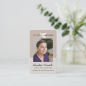 Dove Funeral Memorial Prayer Photo Card Visitekaartje (Staand voorkant)