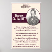 Dove Geschiedenis. Thomas Gallaudet. Poster (Voorkant)
