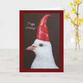 Dove Gnome Folded Feest Kaart (Gele Bloem)