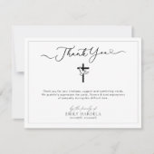 Dove Golden Blue Floral Memorial Dank u kaart (Voorkant)