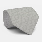 Dove Gray Paisley Stropdas (Opgerold)