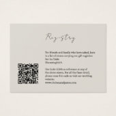 Dove Gray | QR Wedding Registry Enclosure Kaart (Voorkant)
