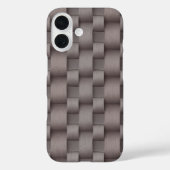 Dove Grey & Dusty Rose Silk Weave Texture Pattern  Case-Mate iPhone Case (Achterkant)