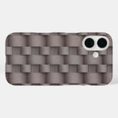 Dove Grey & Dusty Rose Silk Weave Texture Pattern  Case-Mate iPhone Case (Achterkant (horizontaal))