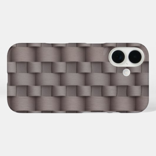 Dove Grey & Dusty Rose Silk Weave Texture Pattern  Case-Mate iPhone Case (Achterkant (horizontaal))
