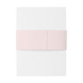 Dove Grey Monogram Initiaal op Blush Roze Uitnodigingen Wikkel (Achterkant Voorbeeld)