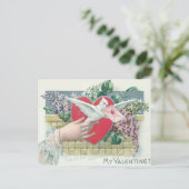 Dove Heart Forget-Me-Not Valentijn Feestdagenkaart (Staand voorkant)