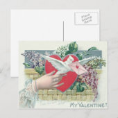 Dove Heart Forget-Me-Not Valentijn Feestdagenkaart (Voorkant / Achterkant)